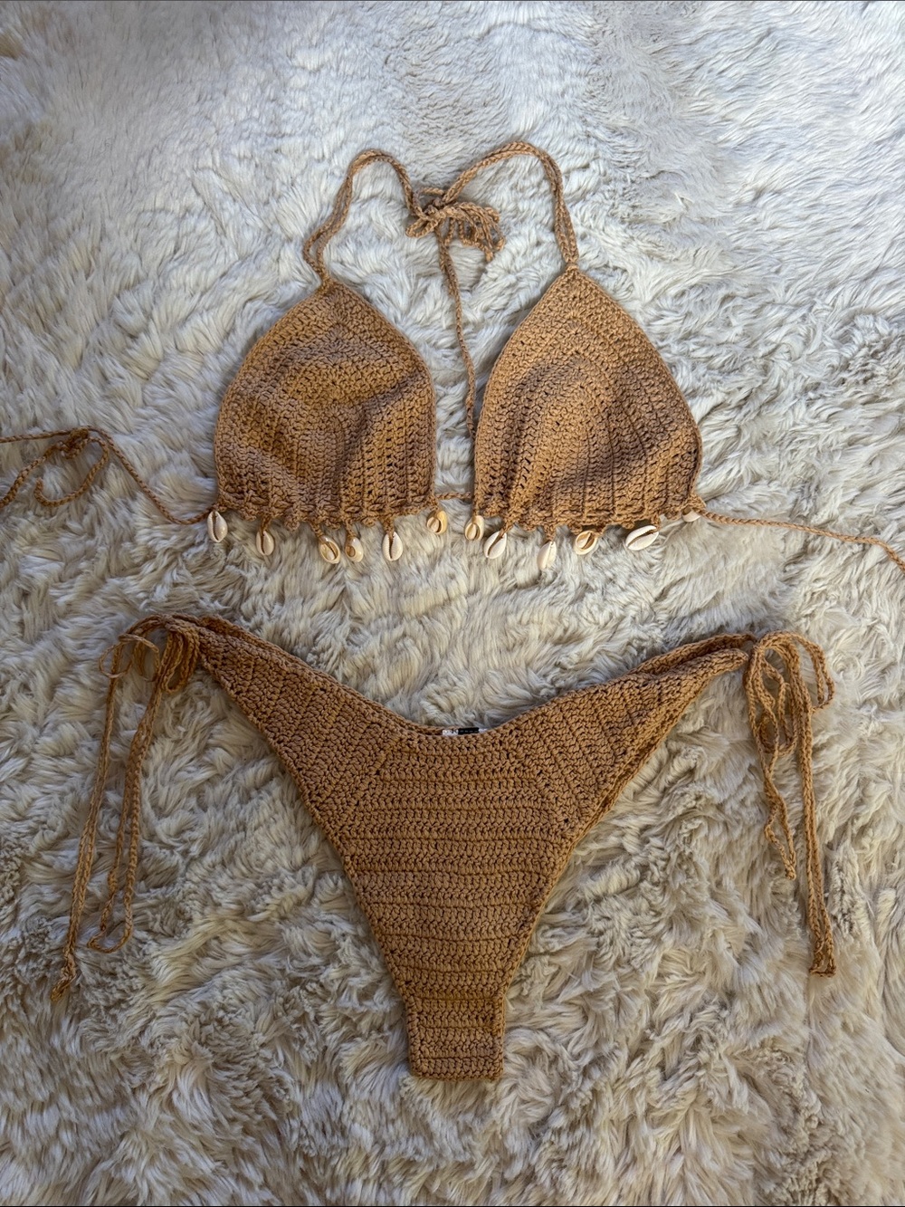 Crochet Shell Bikini Set Size large - Picture 4 of 15